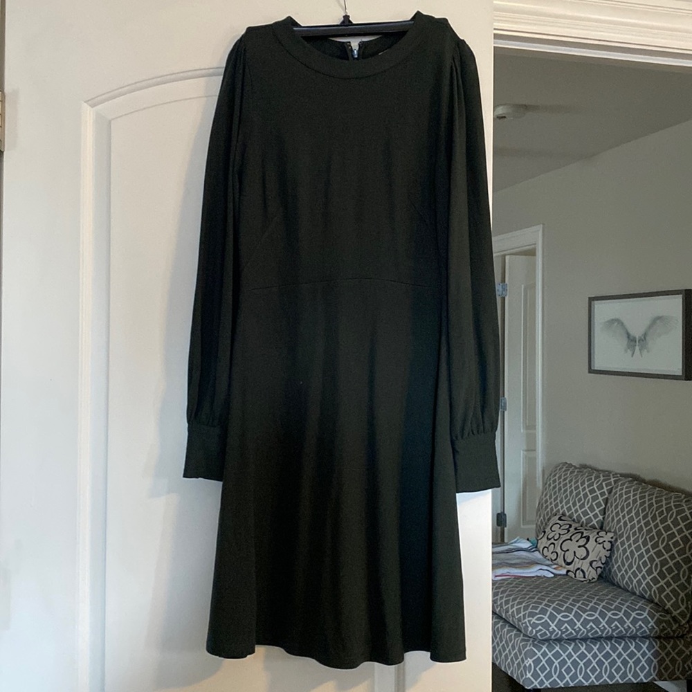 LOVELY Dark green LOFT dress! Take a look!